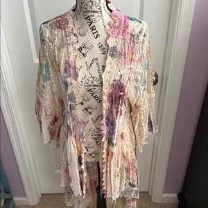 Floral Lace Kimono Cardigan